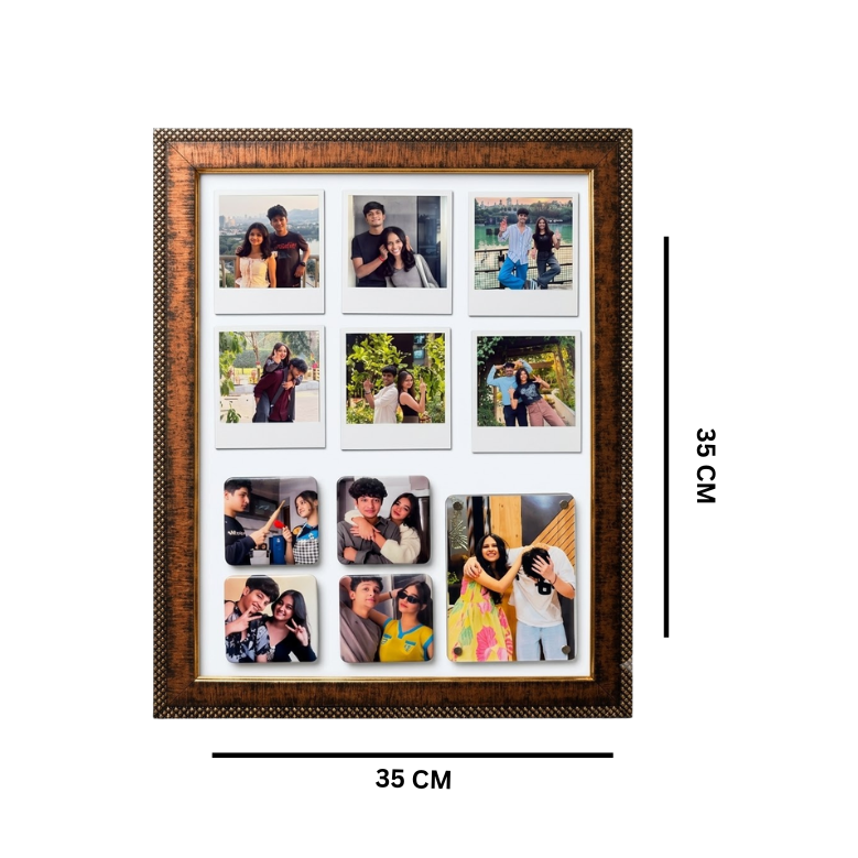 Personalized Fridge Magnet Photo Frame – Acrylic, Polaroid & Square Magnets | Custom Memory Collage Gift