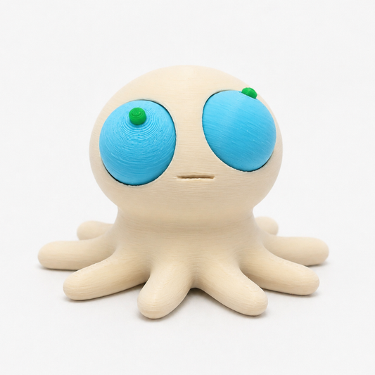 Cute Octopus Toy | 3D Printed Cartoon Octopus Figure | Kawaii Desk Decor & Kids Gift