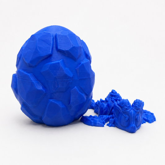 3D Printed Dragon with Egg | Articulated Baby Dragon Toy | Fantasy Collectible Desk Decor Gift