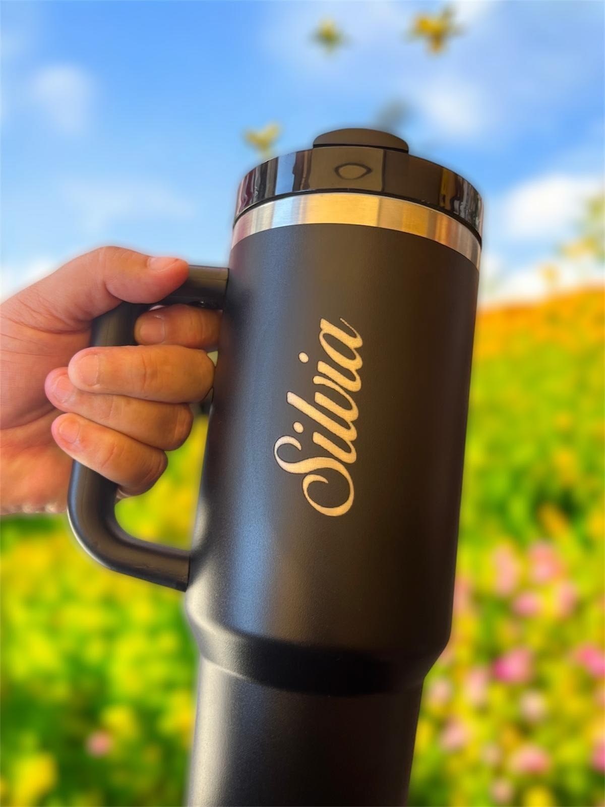 Personalized Name Engraving Tumbler With Straw | 1200 ml