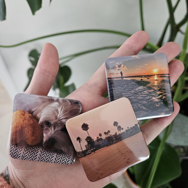 Custom Photo Magnets: Personalized Gifts, Valentine’s Day fridge magnet Gifts (2x2 inch), waterproof