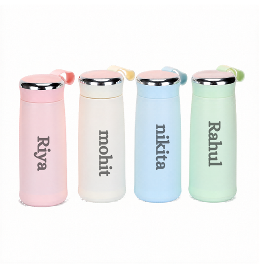Custom Engraved Name Water Bottle | Personalized Insulated Vacuum Flask | Stylish & Leak-Proof Bottle