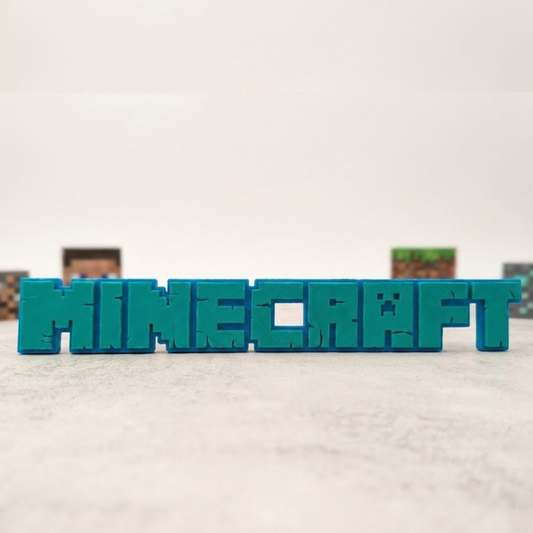 Minecraft Logo Wall & Desk Decor – 30cm 3D Printed Gaming Nameplate
