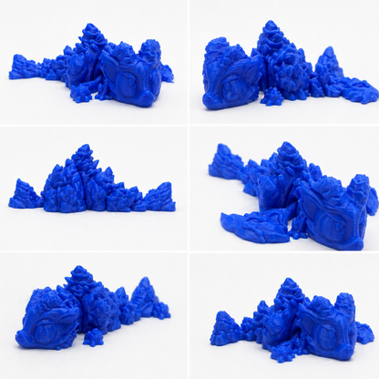 3D Printed Dragon with Egg | Articulated Baby Dragon Toy | Fantasy Collectible Desk Decor Gift