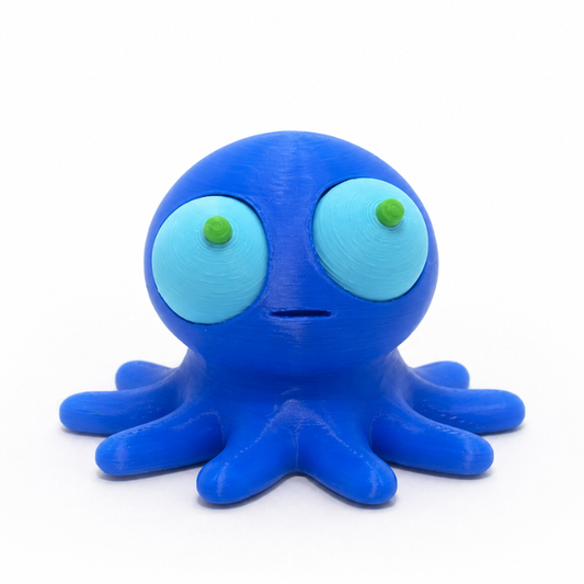 Cute Octopus Toy | 3D Printed Cartoon Octopus Figure | Kawaii Desk Decor & Kids Gift