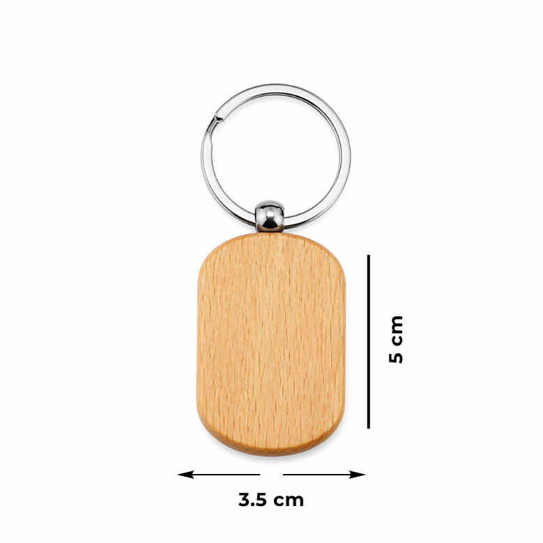 Personalized Wooden Keychain with Name Engraving | Custom Wood Keyring Gift | Minimalist Stylish Keychain
