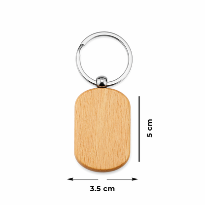 Personalized Wooden Keychain with Name Engraving | Custom Wood Keyring Gift | Minimalist Stylish Keychain