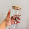 Engraved Glass Cup