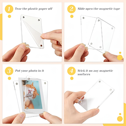 Personalized Acrylic Fridge Magnet – Rectangle 6 x 9 CM Photo Magnet