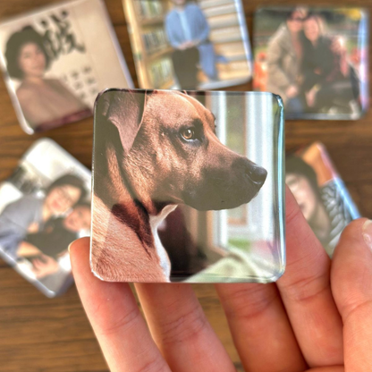 Custom Photo Magnets: Personalized Gifts, Valentine’s Day fridge magnet Gifts (2x2 inch), waterproof