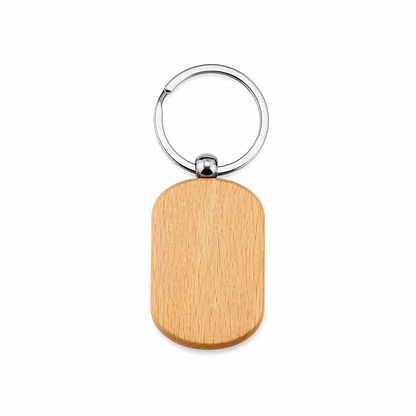 Personalized Wooden Keychain with Name Engraving | Custom Wood Keyring Gift | Minimalist Stylish Keychain