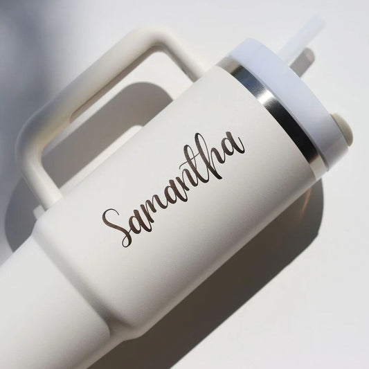 Personalized Name Engraving Tumbler With Straw | 1200 ml